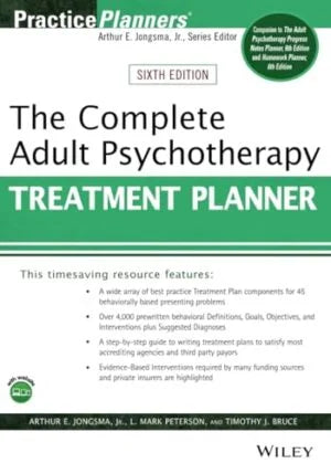 The Complete Adult Psychotherapy Treatment Planner (PracticePlanners):